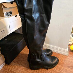 Authentic Coach knee high leather boot